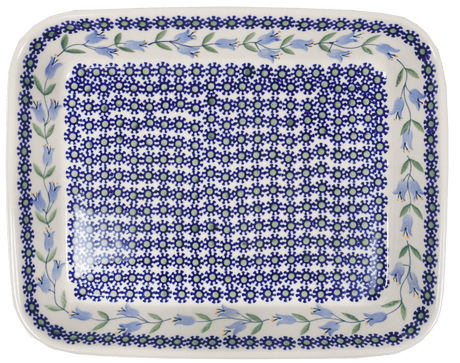Baker, Rectangular, Shallow, 8"x10" in "Lily of the Valley" by Manufaktura | P103T-ASD