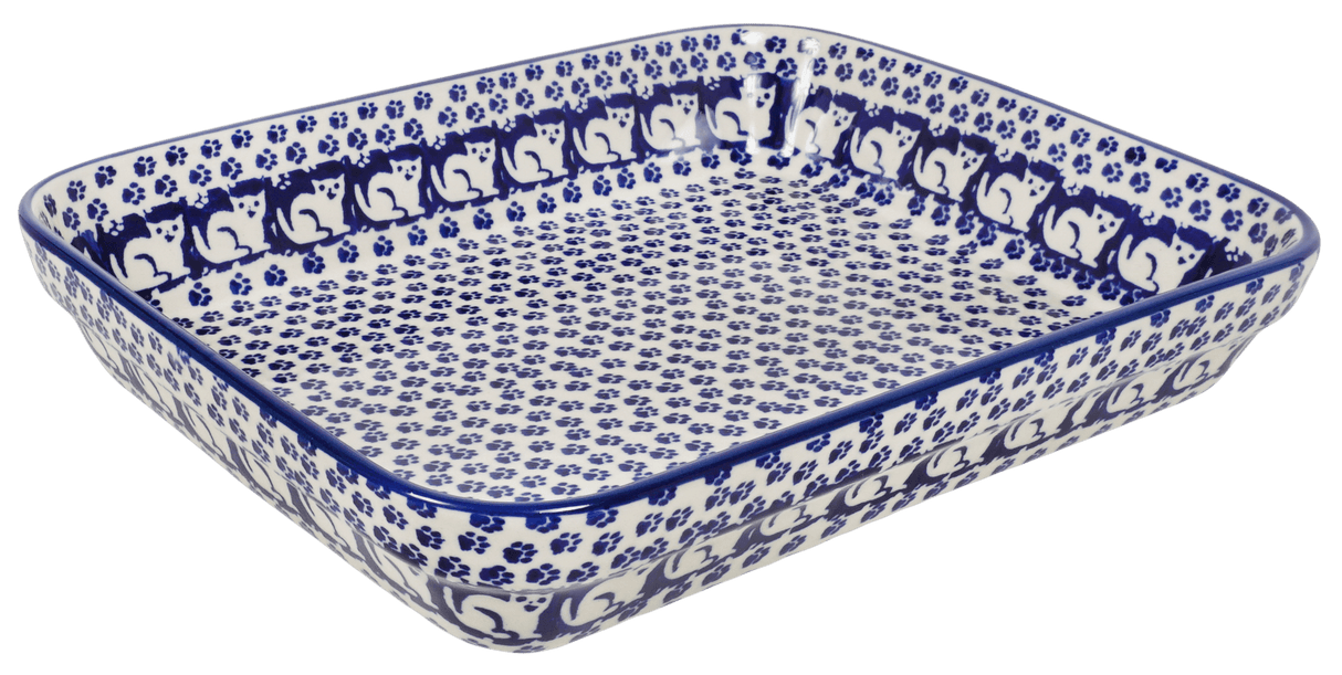 Baker, Rectangular, Shallow, 8"x10" in "Kitty Cat Path" by Manufaktura | P103T-KOT6