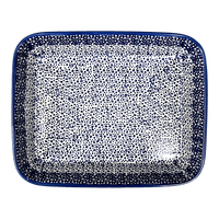 A picture of a Polish Pottery 8"x10" Rectangular Baker (Sea Foam) | P103T-MAGM as shown at PolishPotteryOutlet.com/products/8x10-rectangular-baker-sea-foam-p103t-magm