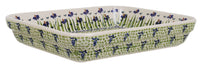 A picture of a Polish Pottery 8"x10" Rectangular Baker (Riverbank) | P103T-MC15 as shown at PolishPotteryOutlet.com/products/8x10-rectangular-baker-riverbank