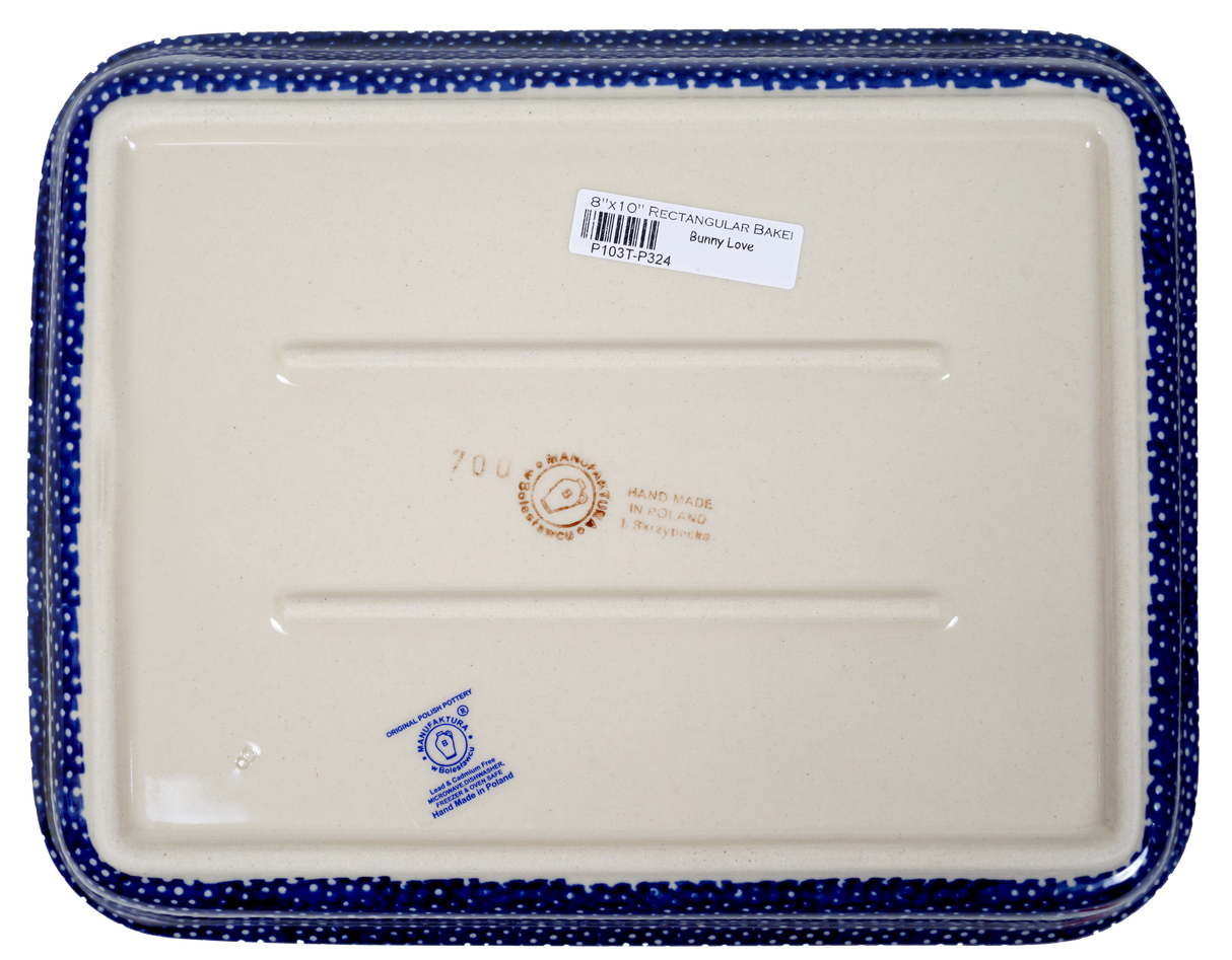 Baker, Rectangular, Shallow, 8"x10" in "Bunny Love" by Manufaktura | P103T-P324