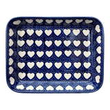 Baker, Rectangular, Shallow, 8"x10" in "Sea of Hearts" by Manufaktura | P103T-SEA