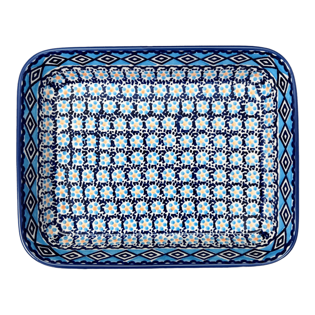 Baker, Rectangular, Shallow, 8"x10" in "Blue Diamond" by Manufaktura | P103U-DHR