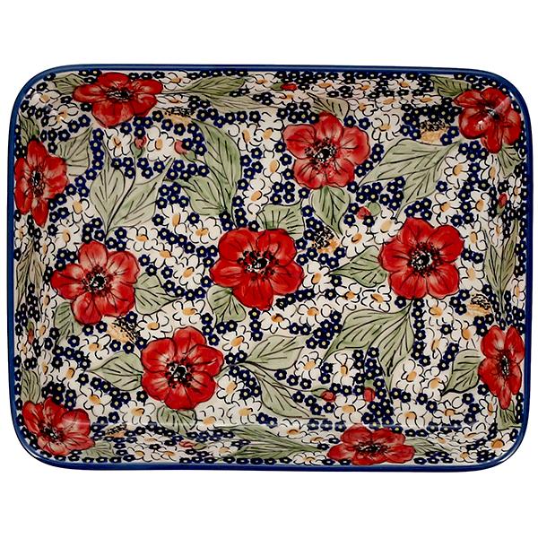 Baker, Rectangular, Shallow, 9" x 11" in "Poppies & Posies" by Manufaktura | P104S-IM02
