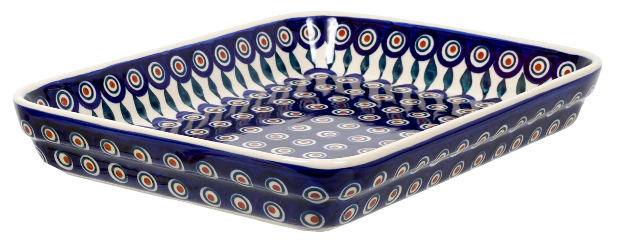 Baker, Rectangular, Shallow, 9" x 11" in "Peacock" by Manufaktura | P104T-54