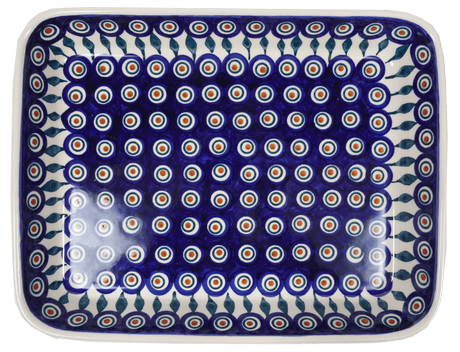 Baker, Rectangular, Shallow, 9" x 11" in "Peacock" by Manufaktura | P104T-54