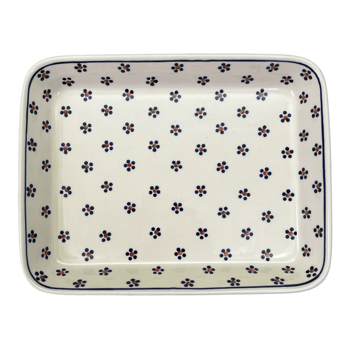 Baker, Rectangular, Shallow, 9" x 11" in "Petite Floral" by Manufaktura | P104T-64