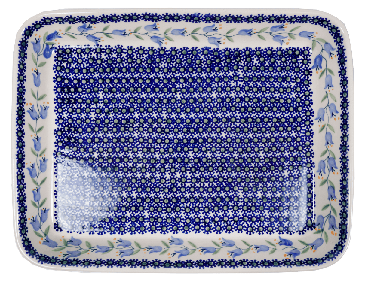 Baker, Rectangular, Shallow, 9" x 11" in "Lily of the Valley" by Manufaktura | P104T-ASD