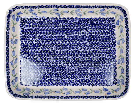 Baker, Rectangular, Shallow, 9" x 11" in "Lily of the Valley" by Manufaktura | P104T-ASD