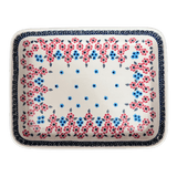 Baker, Rectangular, Shallow, 9" x 11" in "Floral Symmetry" by Manufaktura | P104T-DH18