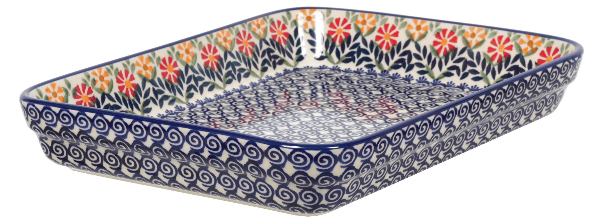 Polish Pottery - 9x11 Rectangular Baker - Flower Power - The Polish  Pottery Outlet