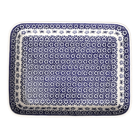 Polish Pottery 9"x11" Rectangular Baker (Butterfly Border) | P104T-P249 Additional Image at PolishPotteryOutlet.com