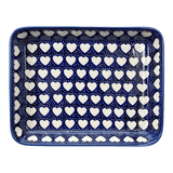 Baker, Rectangular, Shallow, 9" x 11" in "Sea of Hearts" by Manufaktura | P104T-SEA
