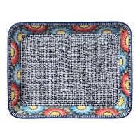 A picture of a Polish Pottery 9"x11" Rectangular Baker (Fiesta) | P104U-U1 as shown at PolishPotteryOutlet.com/products/9x11-rectangular-baker-fiesta-p104u-u1