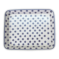 A picture of a Polish Pottery 10" x 13" Rectangular Baker (Petite Floral) | P105T-64 as shown at PolishPotteryOutlet.com/products/10-x-13-rectangular-baker-petite-floral-p105t-64