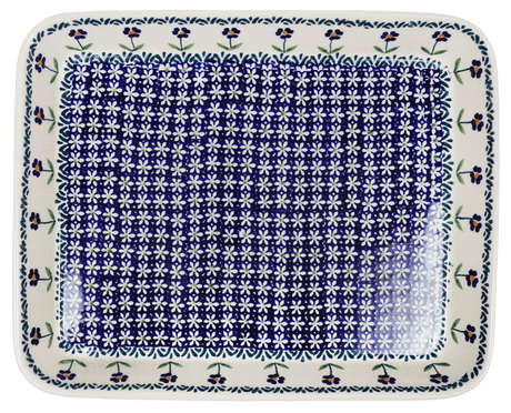 Baker, Rectangular, Shallow 10" x 13" in "Forget Me Not" by Manufaktura | P105T-ASS