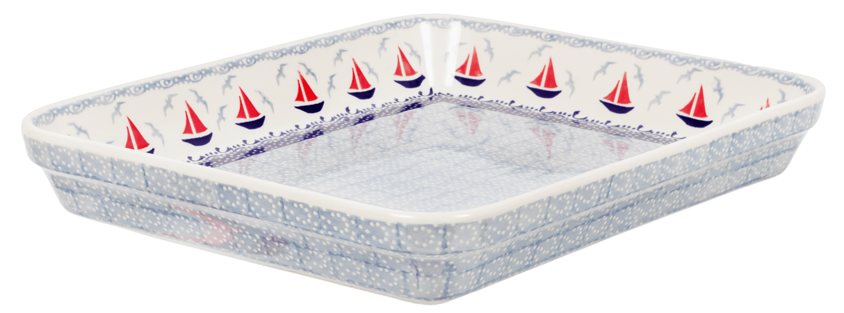 Baker, Rectangular, Shallow 10" x 13" in "Smooth Seas" by Manufaktura | P105T-DPML