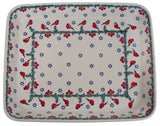 Baker, Rectangular, Shallow 10" x 13" in "Red Bird" by Manufaktura | P105T-GILE