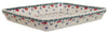 Polish Pottery 10" x 13" Rectangular Baker (Red Bird) | P105T-GILE at PolishPotteryOutlet.com