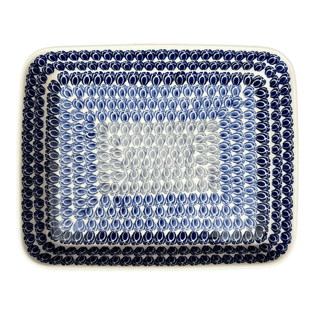 Baker, Rectangular, Shallow 10" x 13" in "Tulip Blues" by Manufaktura | P105T-GP16