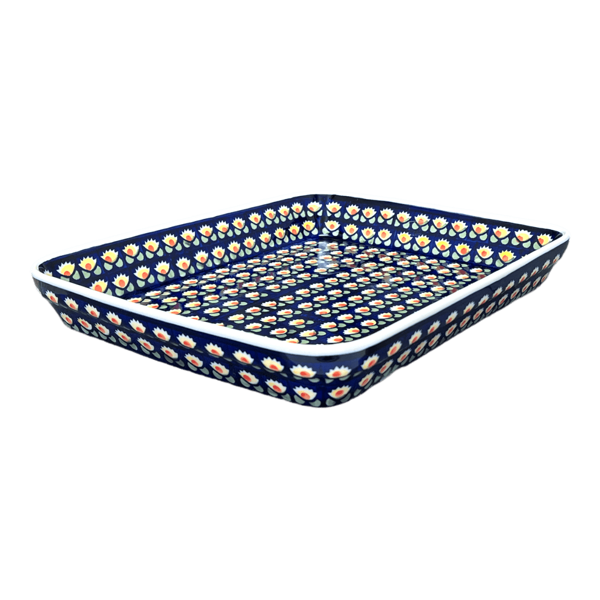 Baker, Rectangular, Shallow 10" x 13" in "Tulip Azul" by Manufaktura | P105T-LW