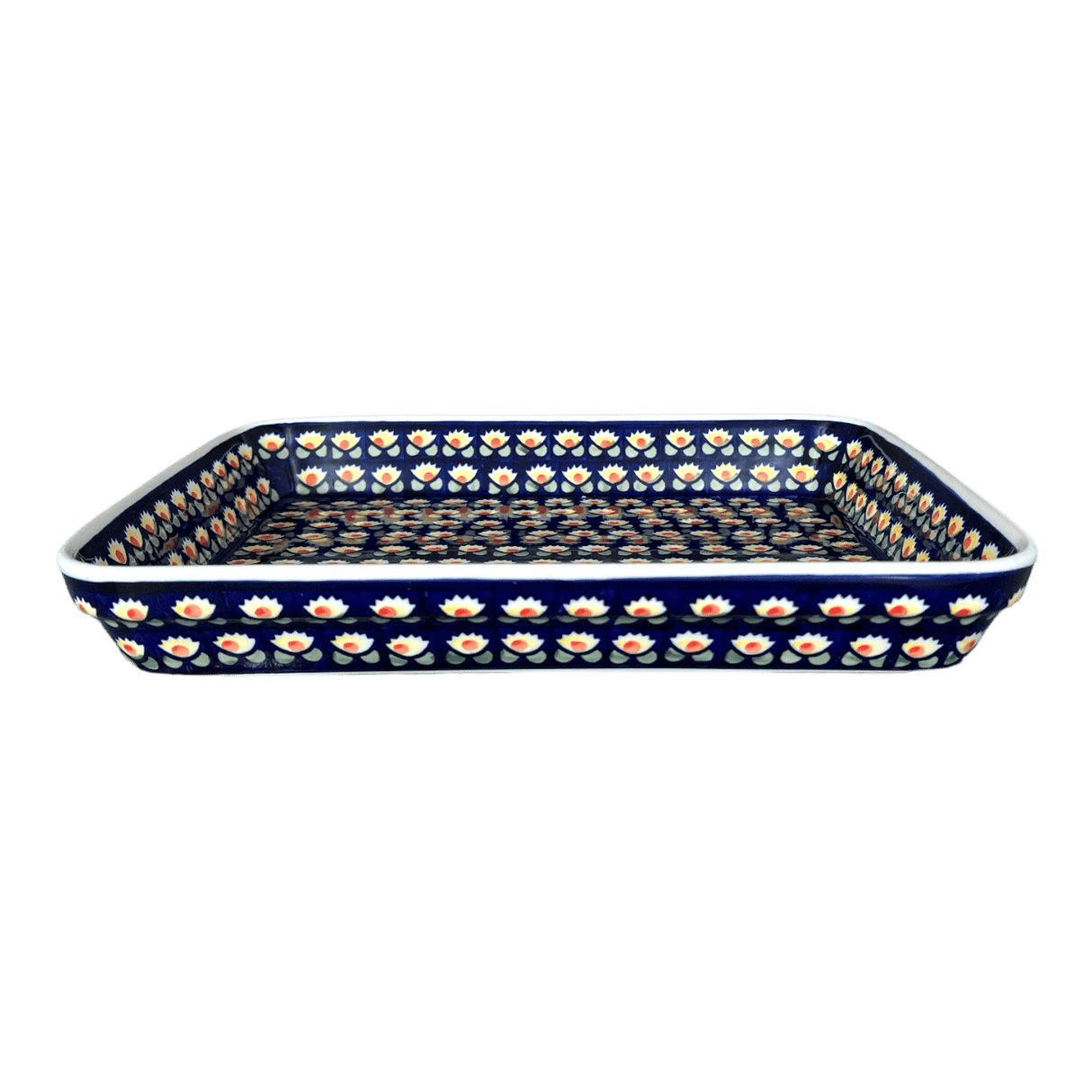 Baker, Rectangular, Shallow 10" x 13" in "Tulip Azul" by Manufaktura | P105T-LW