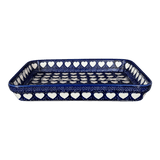Baker, Rectangular, Shallow 10" x 13" in "Sea of Hearts" by Manufaktura | P105T-SEA