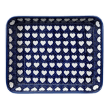 Baker, Rectangular, Shallow 10" x 13" in "Sea of Hearts" by Manufaktura | P105T-SEA