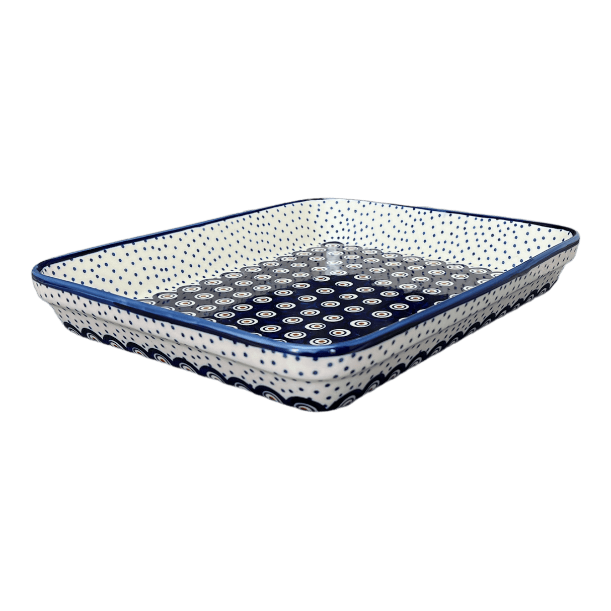 Baker, Rectangular, Shallow 10" x 13" in "Peacock Dot" by Manufaktura | P105U-54K