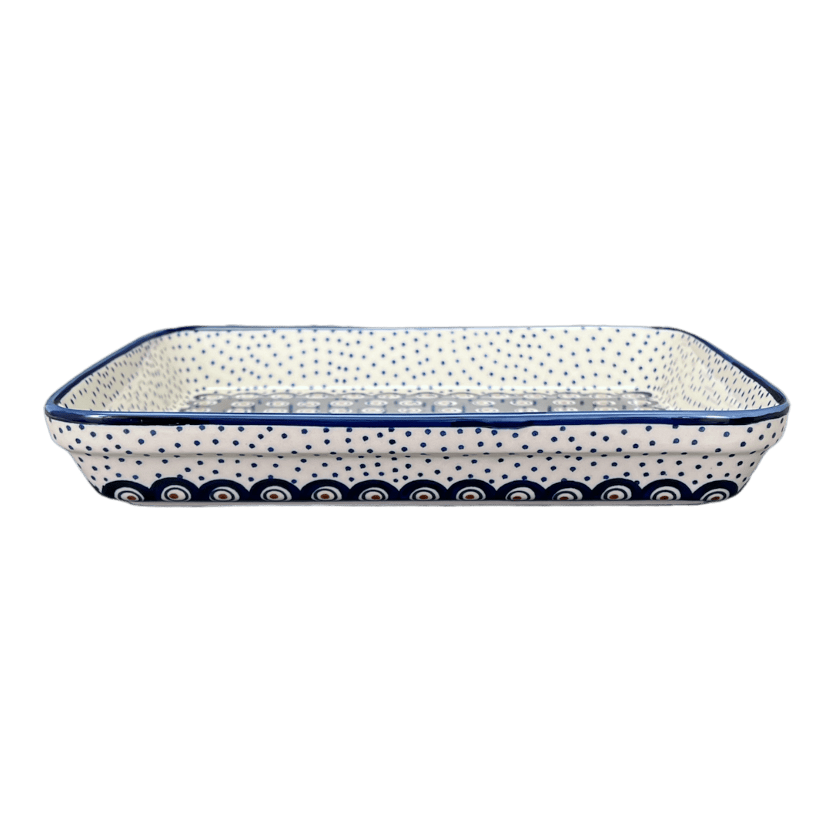 Baker, Rectangular, Shallow 10" x 13" in "Peacock Dot" by Manufaktura | P105U-54K