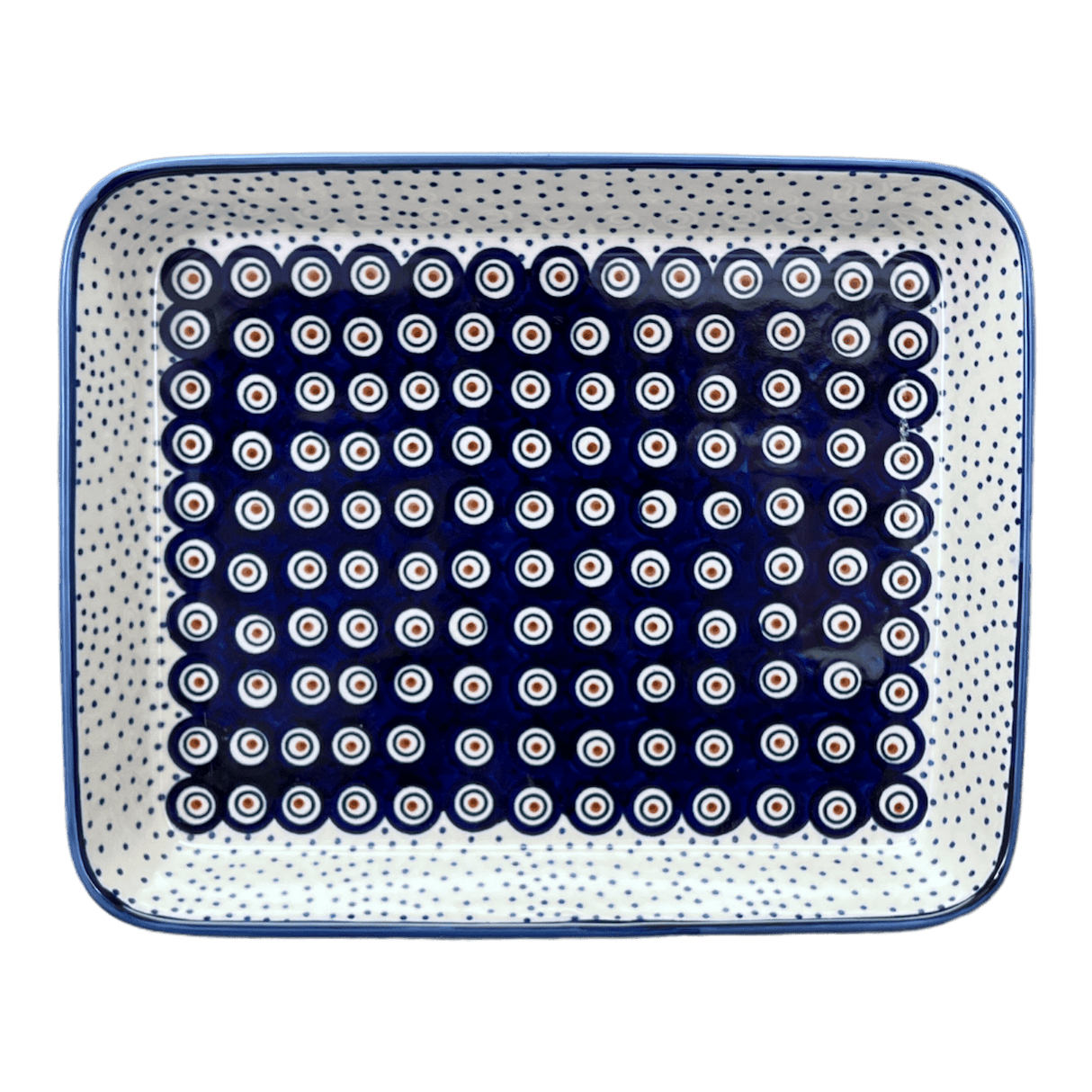 Baker, Rectangular, Shallow 10" x 13" in "Peacock Dot" by Manufaktura | P105U-54K