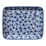 Baker, Rectangular, Shallow 10" x 13" in "Dusty Blue Butterflies" by Manufaktura | P105U-AS56