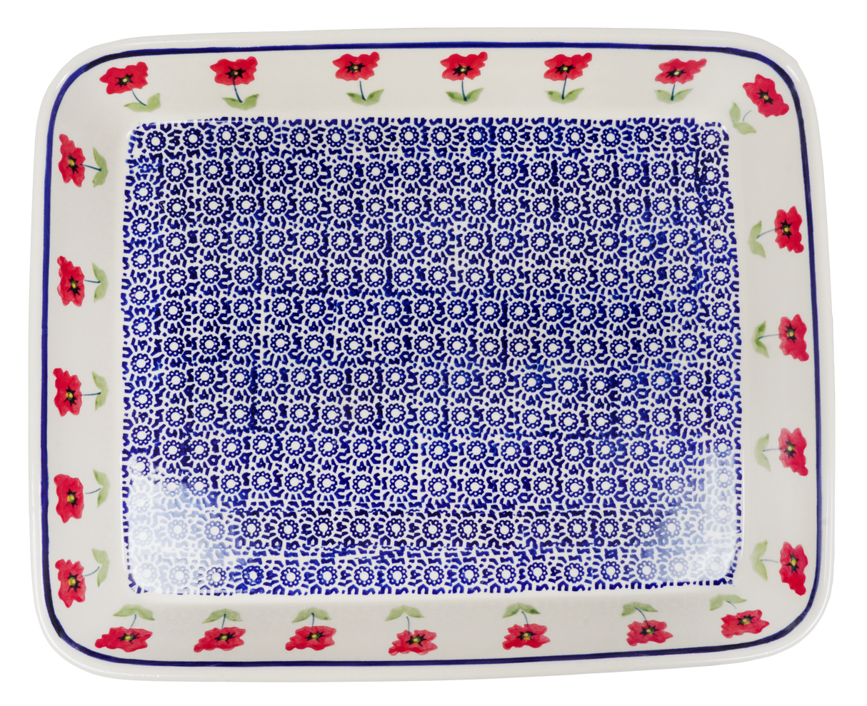 Baker, Rectangular, Shallow 10" x 13" in "Poppy Garden" by Manufaktura | P105T-EJ01