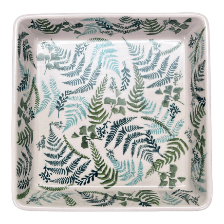 Baker, Square, 8" in "Scattered Ferns" by Manufaktura | P151S-GZ39