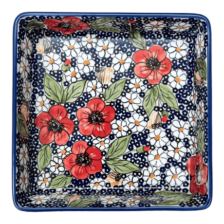 Baker, Square, 8" in "Poppies & Posies" by Manufaktura | P151S-IM02