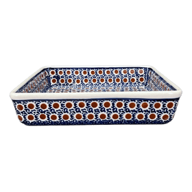 Polish Pottery 8" Square Baker (Chocolate Drop) | P151T-55 Additional Image at PolishPotteryOutlet.com