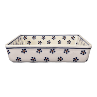 A picture of a Polish Pottery 8" Square Baker (Petite Floral) | P151T-64 as shown at PolishPotteryOutlet.com/products/8-square-baker-petite-floral-p151t-64