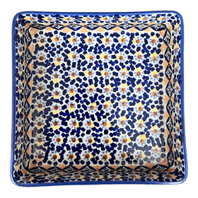 Polish Pottery 8" Square Baker (Kaleidoscope) | P151U-ASR Additional Image at PolishPotteryOutlet.com