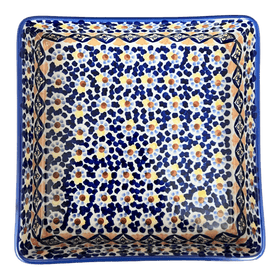 Polish Pottery 8" Square Baker (Kaleidoscope) | P151U-ASR Additional Image at PolishPotteryOutlet.com