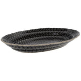 Platter, Oval, Scalloped, 16.75" x 12.25" Large in "Metro" by Manufaktura | P165T-WCZM