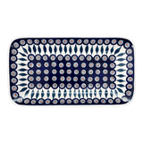 Platter, Rectangular, 14" x 8" in "Peacock" by Manufaktura | P202T-54