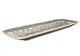Platter, Rectangular, Long, 19.5" x 6.75" in "Duet in Black & Grey" by Manufaktura | P204S-DPSC