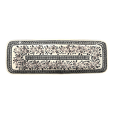 Platter, Rectangular, Long, 19.5" x 6.75" in "Duet in Black & Grey" by Manufaktura | P204S-DPSC