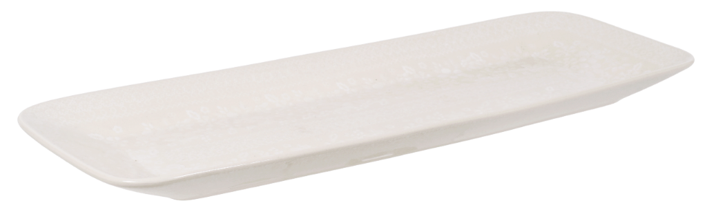Platter, Rectangular, Long, 19.5" x 6.75" in "Duet in Lace" by Manufaktura | P204S-SB02