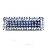 Platter, Rectangular, Long, 19.5" x 6.75" in "Floral Peacock" by Manufaktura | P204T-54KK