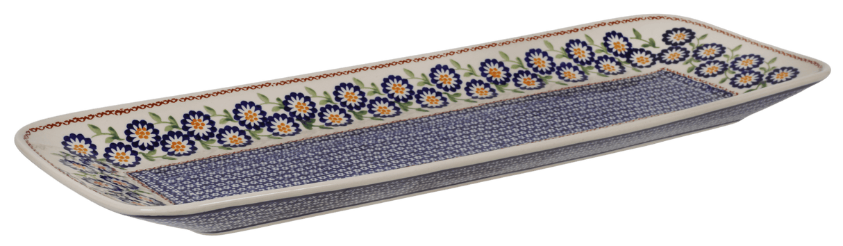 Platter, Rectangular, Long, 19.5" x 6.75" in "Mums the Word" by Manufaktura | P204T-P178