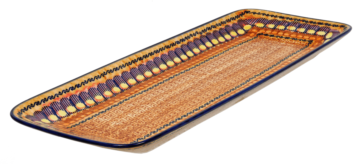 Platter, Rectangular, Long, 19.5" x 6.75" in "Desert Sunrise" by Manufaktura | P204U-KLJ