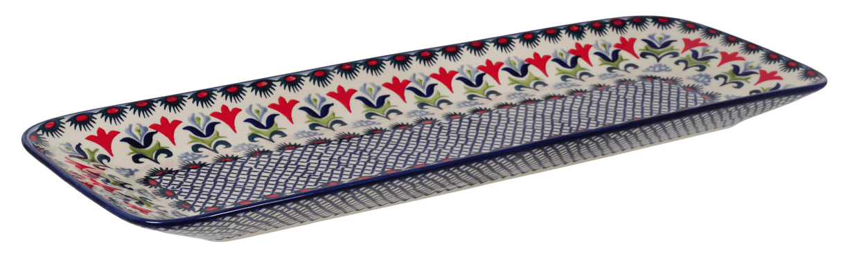 Platter, Rectangular, Long, 19.5" x 6.75" in "Scandinavian Scarlet" by Manufaktura | P204U-P295