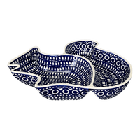 A picture of a Polish Pottery Squirrel Dish (Gothic) | P209T-13 as shown at PolishPotteryOutlet.com/products/squirrel-dish-gothic-p209t-13