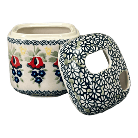 Polish Pottery Toothbrush Holder (Coral Bells) | P213S-DPSD Additional Image at PolishPotteryOutlet.com